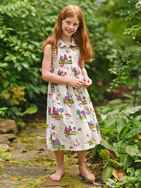 Camille's Village Kids Dress - White