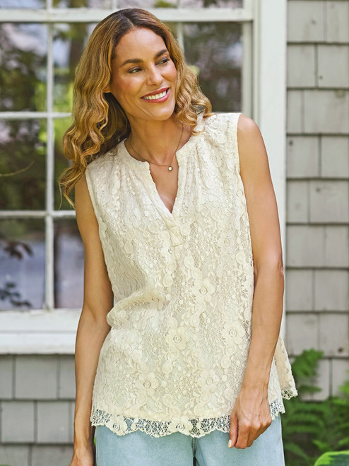 Treasured Lace Blouse - Ecru