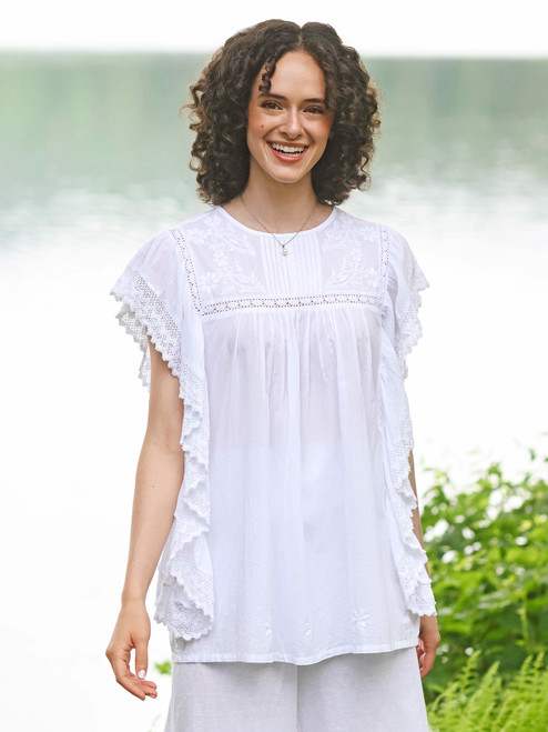 Butterfly Blouse - White