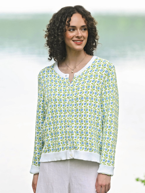 Rosebud Sweater - Blue Multi