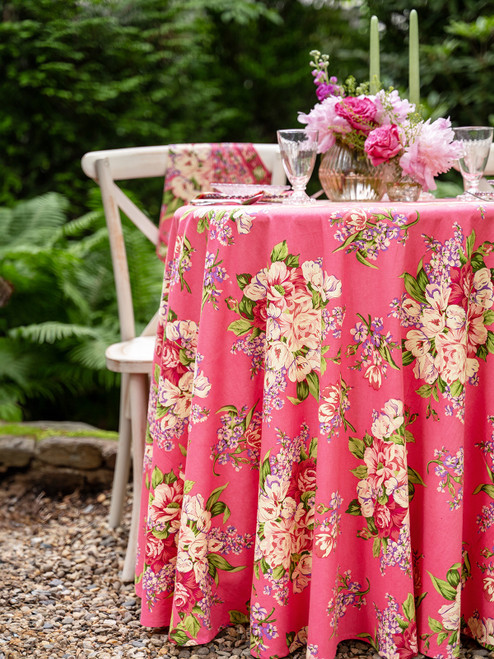 Blanche Round Cloth - Pink