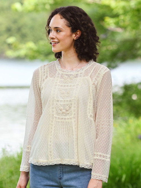 Promenade Lace Blouse - Ecru