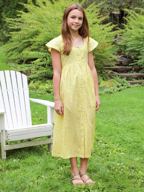 Prairie Flower Young Adult Dress - Butter