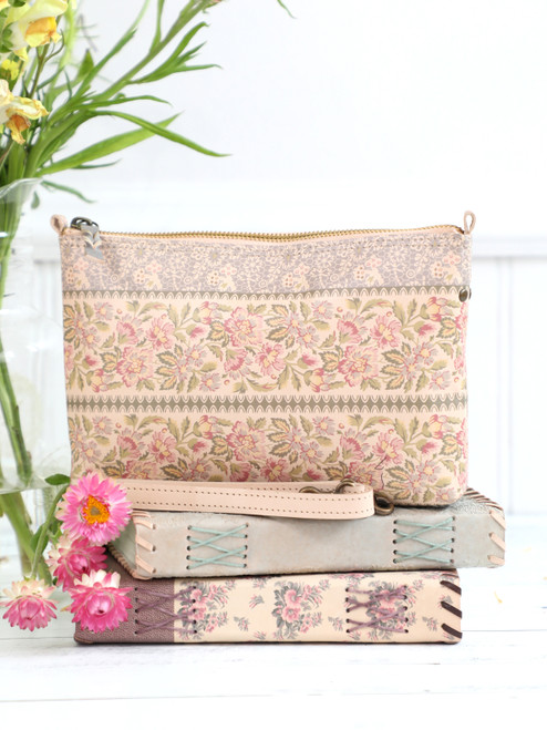 Emma Rose Leather Pouch - Smoke