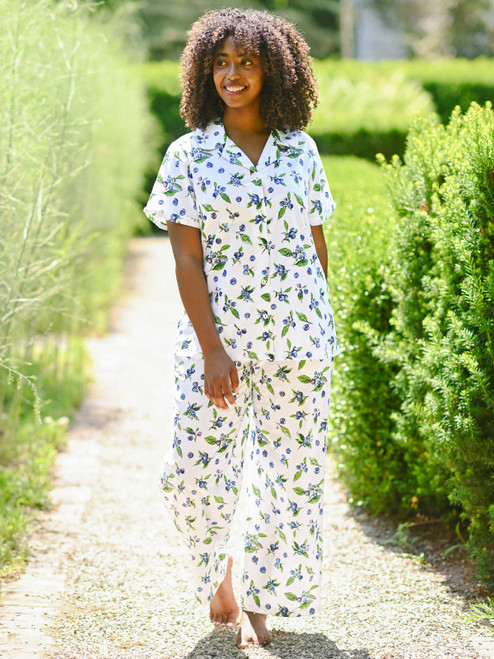 Blueberry Pajama - Blue White