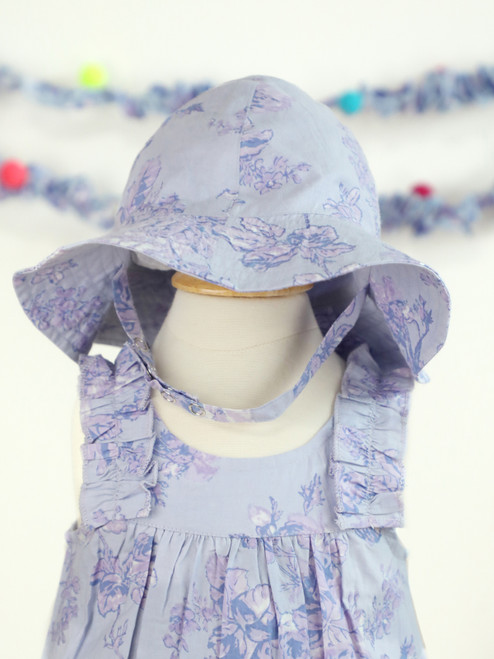 Water Rose Baby Sunhat - Bleach Blue
