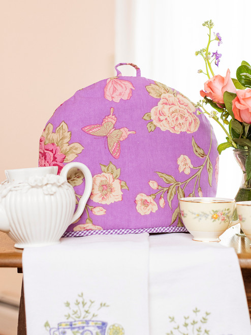 Lilac Patchwork Tea Cozy - Purple