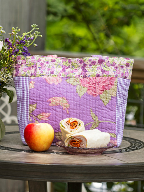 Lilac Patchwork Lunch Bag - Purple