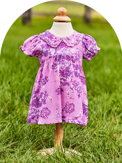 Victorian Rose Baby Dress - Lavender