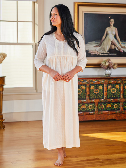 Swiss Dot Nighty - Ecru