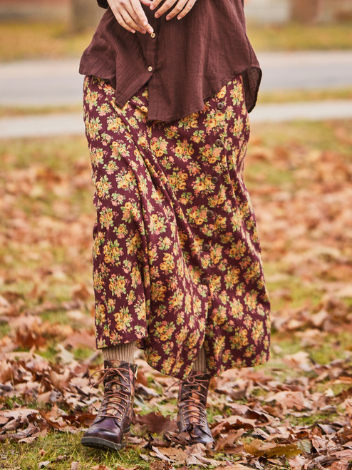Elizabeth Garden Skirt - Aubergine