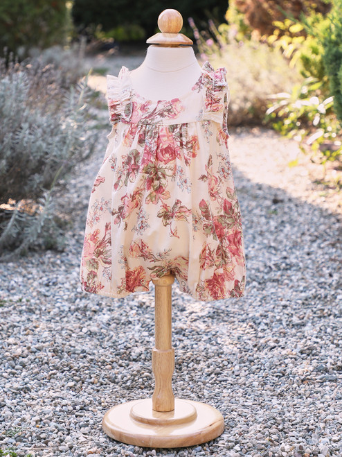 Victorian Rose Baby Bubble - Ecru