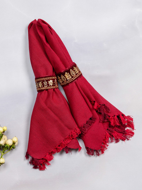 Bel Canto Napkin Ring Set of 4 - Burgundy