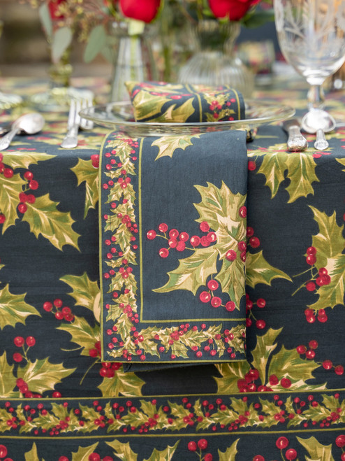 Winterberry Napkin Set of 4 - Black