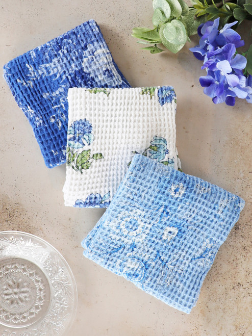 Cornflower Patchwork Tea Towel Bundle - Blue