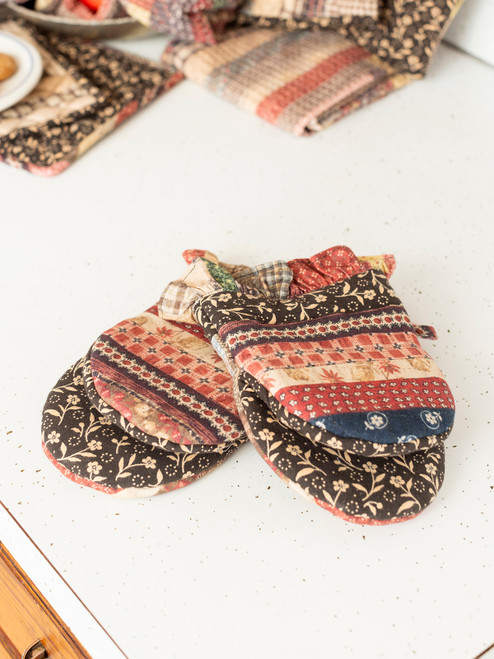 Harvest Harmony Patchwork Mini Mitt Set of 2 - Multi