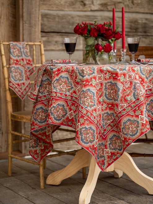 Timeless Tapestry Tablecloth - Red