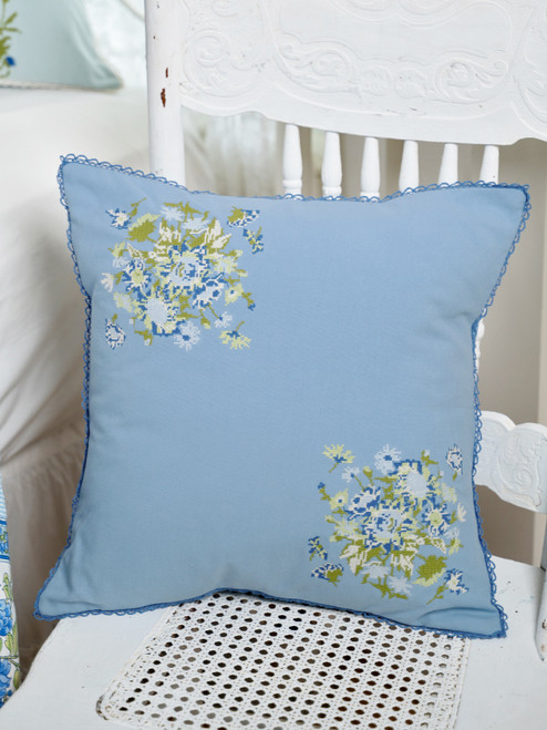 Bouquet Cushion Cover - Blue