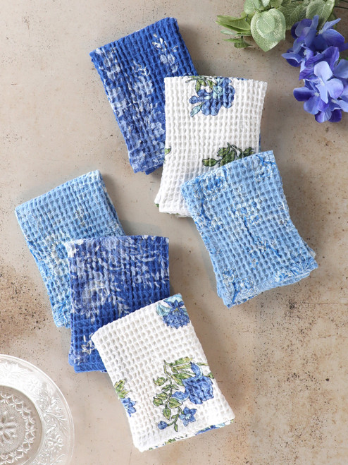 Cornflower Patchwork Tiny Towel Bundle - Blue