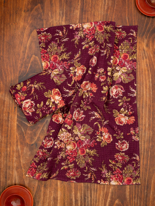 Bountiful Harvest Tea Towel Set of 2 - Wine