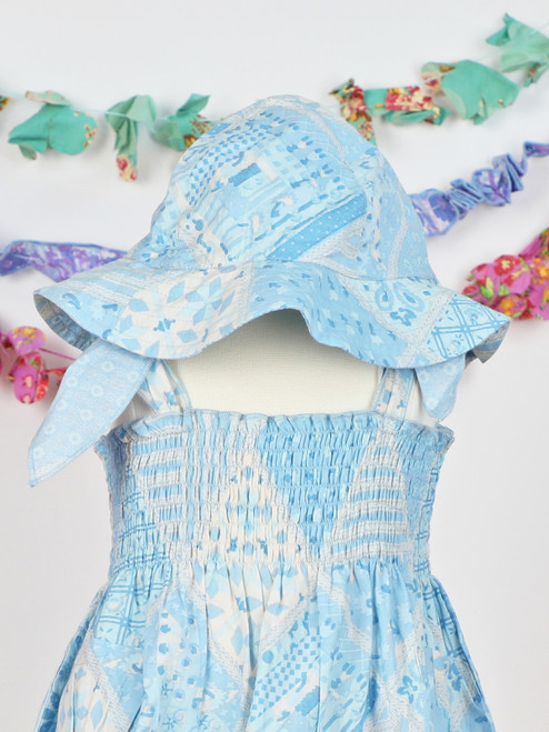 Maddie's Medley Baby Sunhat - Light Blue