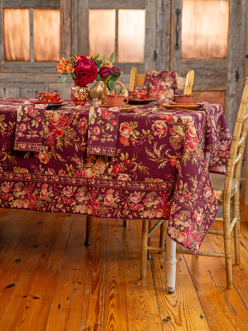 Bountiful Harvest Tablecloth - Wine