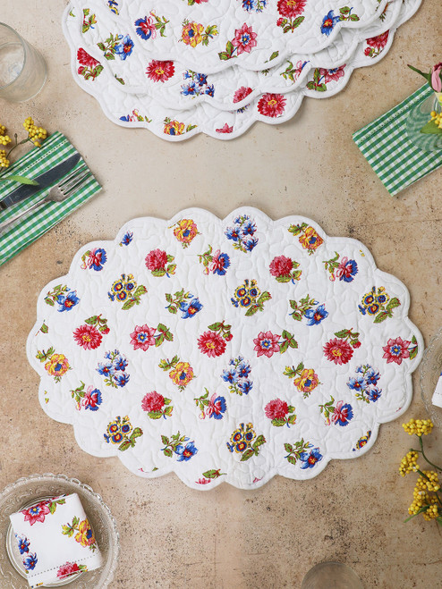 Flower Toss Quilted Placemat Set of 4 - Multi