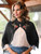 French Rose Cape - Charcoal