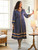 Provencal Peasant Dress - Cobalt