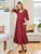 Jacquard Court Dress - Rich Red