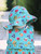 Flower Toss Baby Sunhat - Turquoise