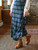Windsor Check Skirt - Teal Blue