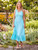 Cici Dot Hostess Dress - Turquoise