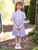 Spring Clover Kids Dress - Light Periwinkle