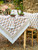 Happiness Block Print Tablecloth - Ecru
