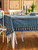 Indigo Lace Natural Dye Tablecloth - Indigo