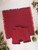 Chambray Cottage Napkin Set of 4 - Red Dark Red