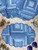 Harmony Patchwork Quilted Placemat Set of 4 - Blue