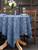 Quiet Jacquard Tablecloth - Navy