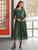 Happy Mushroom Corduoy Dress  - Sunwashed Green