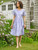 Water Rose Short Dress - Bleach Blue