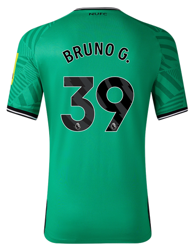 BRUNO G. #39 Newcastle United 23/24 Kid's Away Shirt and Shorts - PL Font
