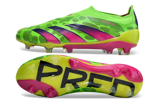 adidas Predator Elite FG Laceless- Green/Pink/Yellow