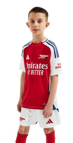 SAKA #7 Arsenal 24/25 Kid's Home Shirt and Shorts - Arsenal Font