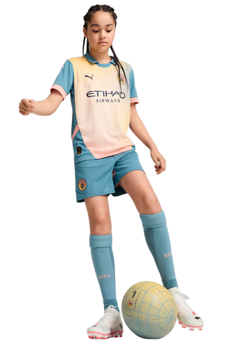 Manchester City 24/25 Kid's Fourth Shirt and Shorts