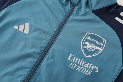 Arsenal 25/26 Men's Navy Long Zip Windbreaker