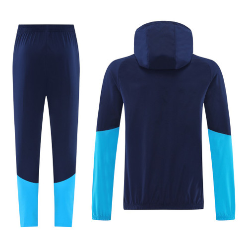 Spain 2026 Men's Blue Long Zip Hoodie Tracksuit