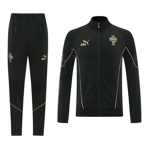 Portugal 2026 Men's Black Long Zip Jacket