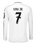 VINI JR #7 Real Madrid 24/25 Men's Home Long Sleeve Shirt