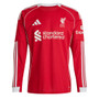 M.SALAH #11 Liverpool 25/26 Men's Home Long Sleeve Shirt - PL Font